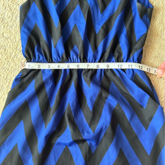 Everly Women's Black & Blue Chevron A Line Dress - SIZE SMALL - Picture 7 of 8